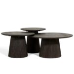 Salontafel Valletta ø50cm | Donkerbruin
