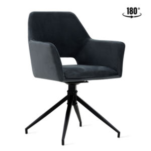 Stoel Vigo Fluweel Antraciet | Online Only