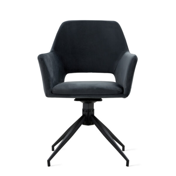 Stoel Vigo Fluweel Antraciet | Online Only