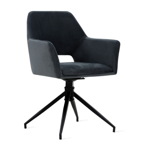 Stoel Vigo Fluweel Antraciet | Online Only