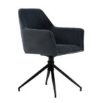 Stoel Vigo Fluweel Antraciet | Online Only