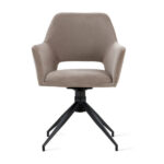 Stoel Vigo Fluweel Taupe | Online Only