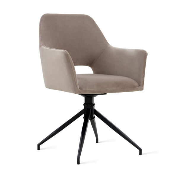 Stoel Vigo Fluweel Taupe | Online Only