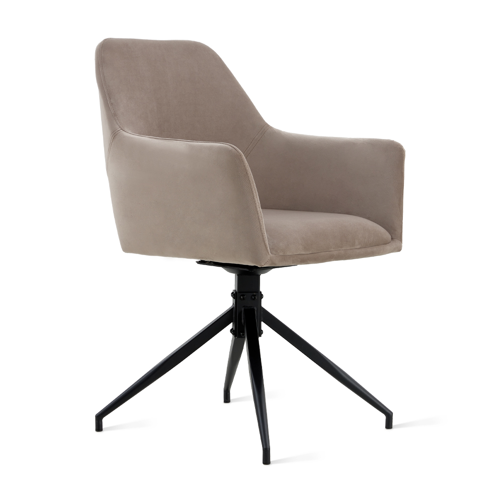 Stoel Vigo Fluweel Taupe | Online Only
