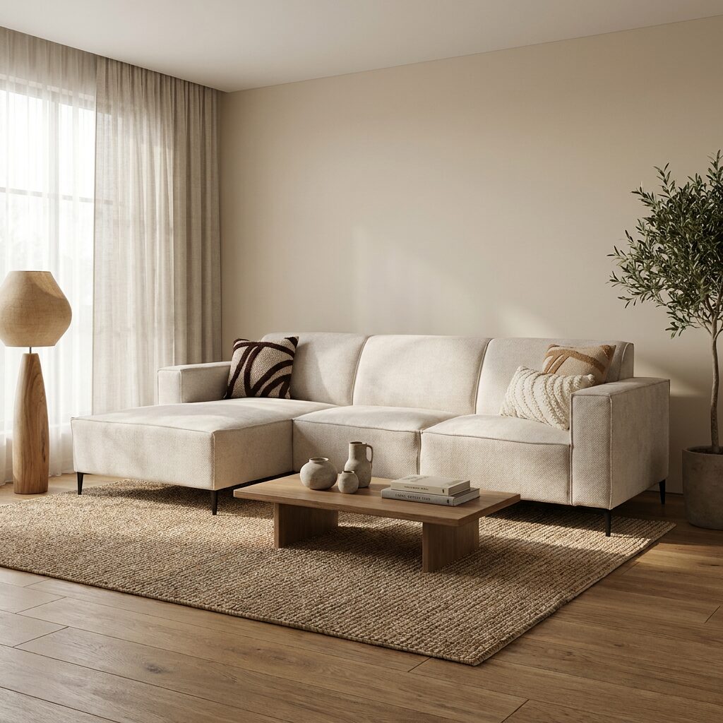 Hoekbank Milaan Links Beige