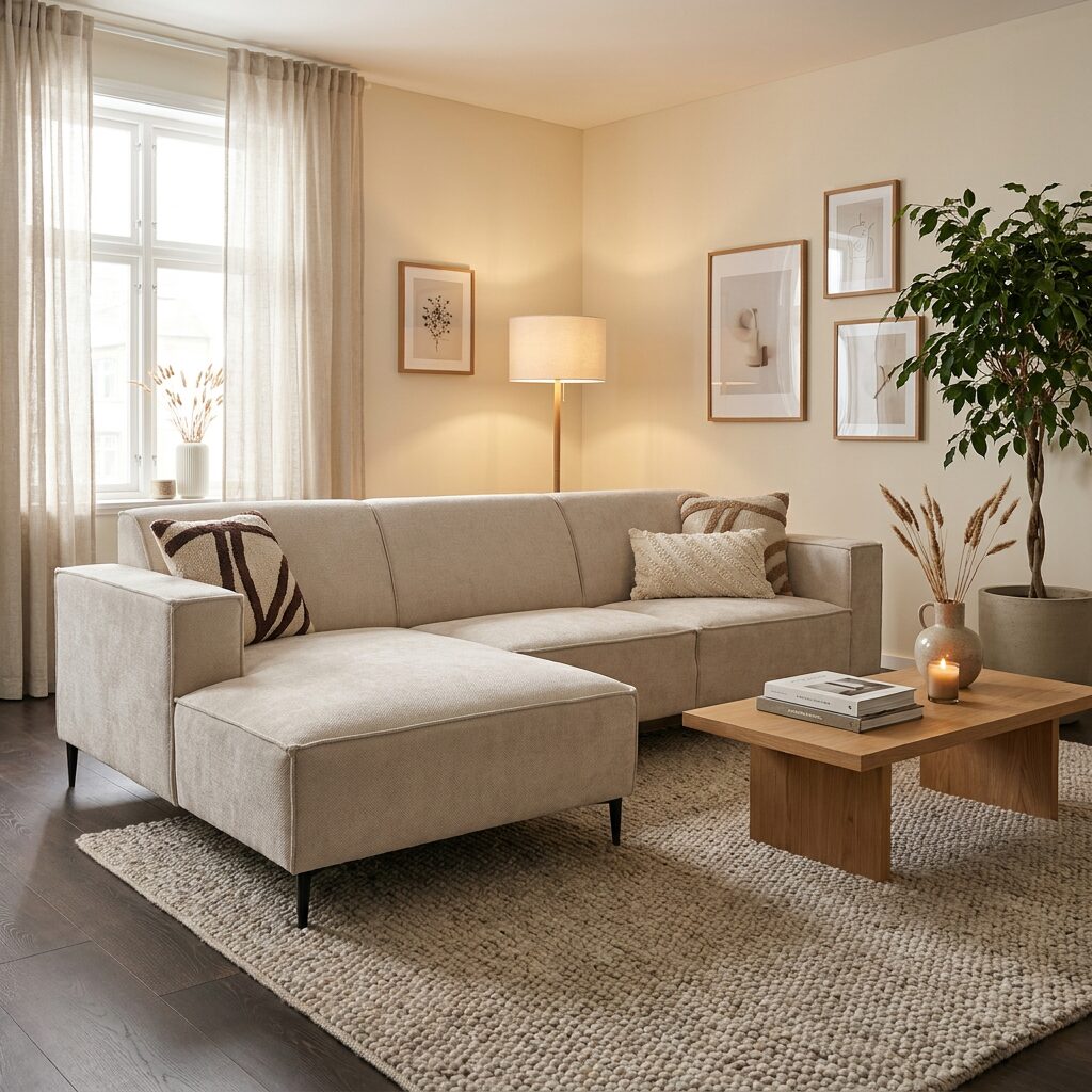 Hoekbank Milaan Links Beige