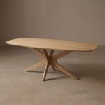 Eettafel Trapani Deens Ovaal 180×100 | Spiderpoot | Naturel