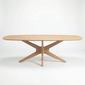 Eettafel Trapani Deens Ovaal 200x100| Spiderpoot| Naturel
