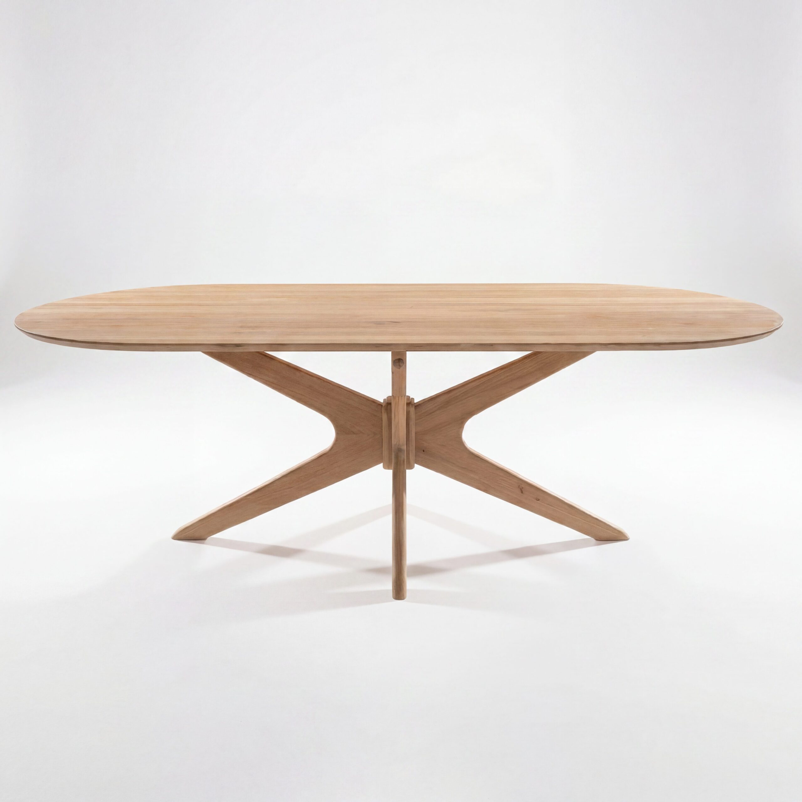 Eettafel Trapani Plat Ovaal 220×100 | Spiderpoot | Naturel