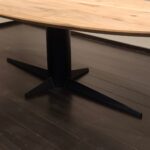 Eettafel Menfi Deens Ovaal 40mm | 200×100 | Kolompoot | Maatwerk Mogelijk