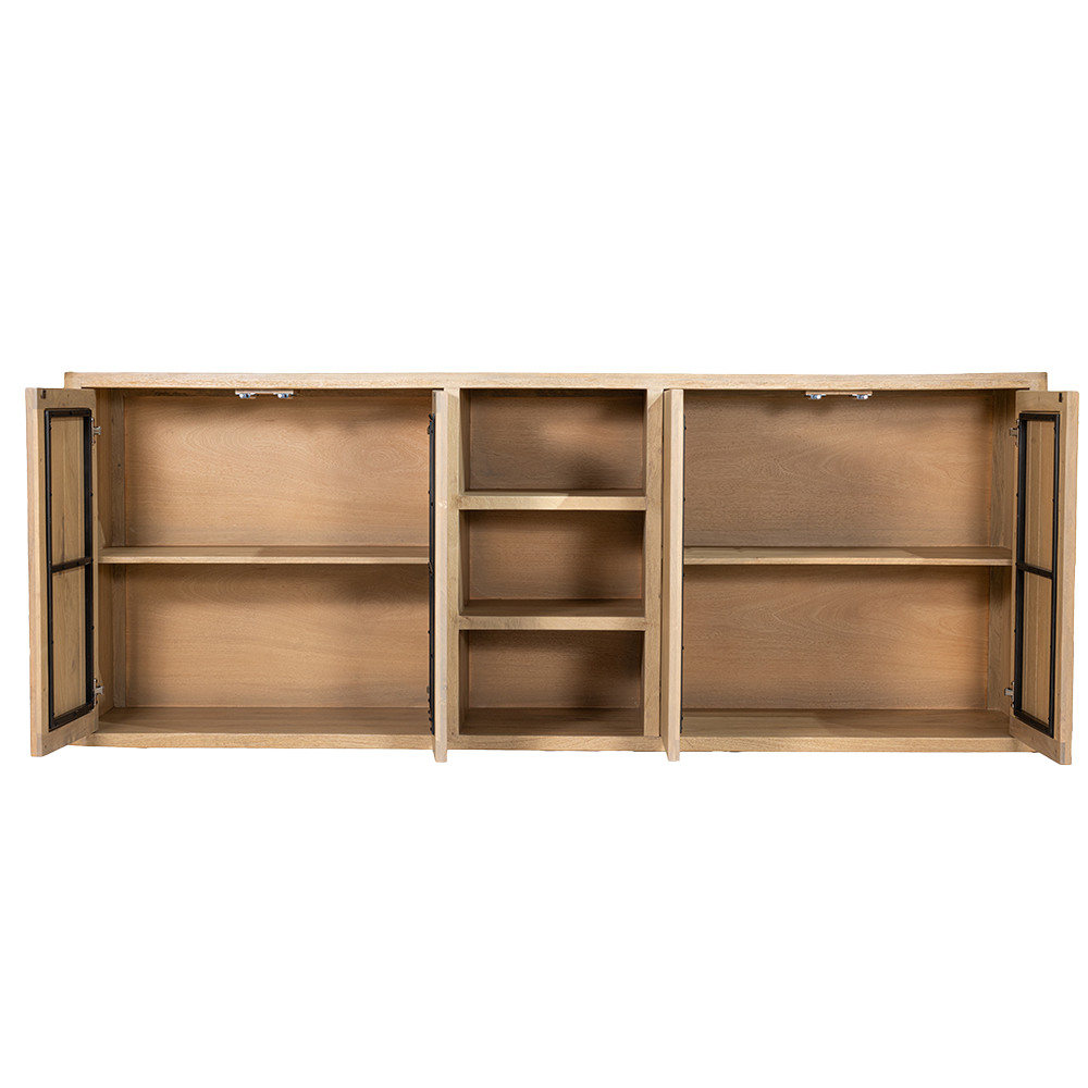 Dressoir Tenna 220cm | Zwart