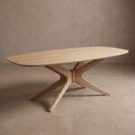 Eettafel Trapani Deens Ovaal 240×100| Kruispoot | Naturel