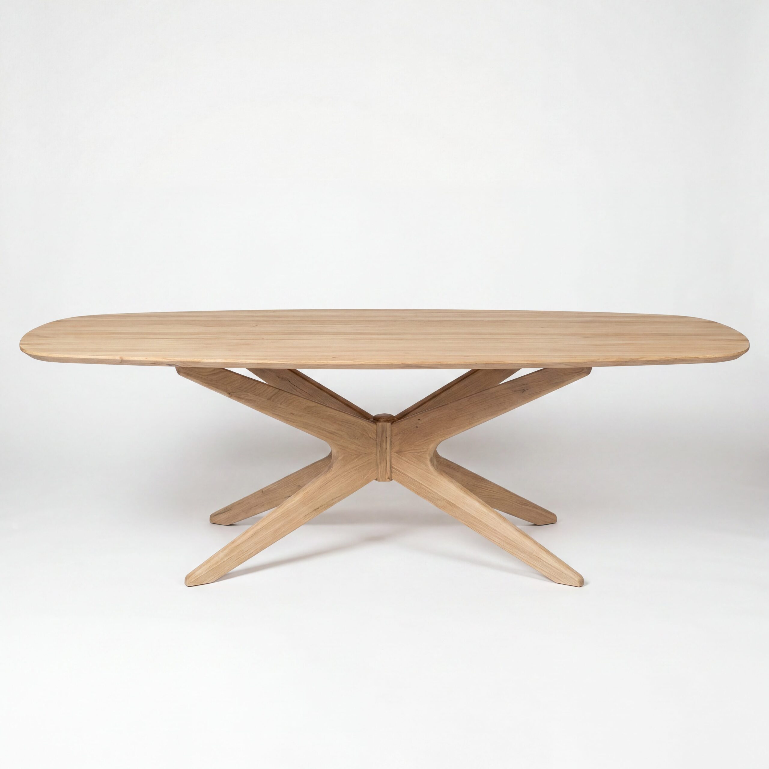 Eettafel Trapani Deens Ovaal 240×100| Kruispoot | Naturel