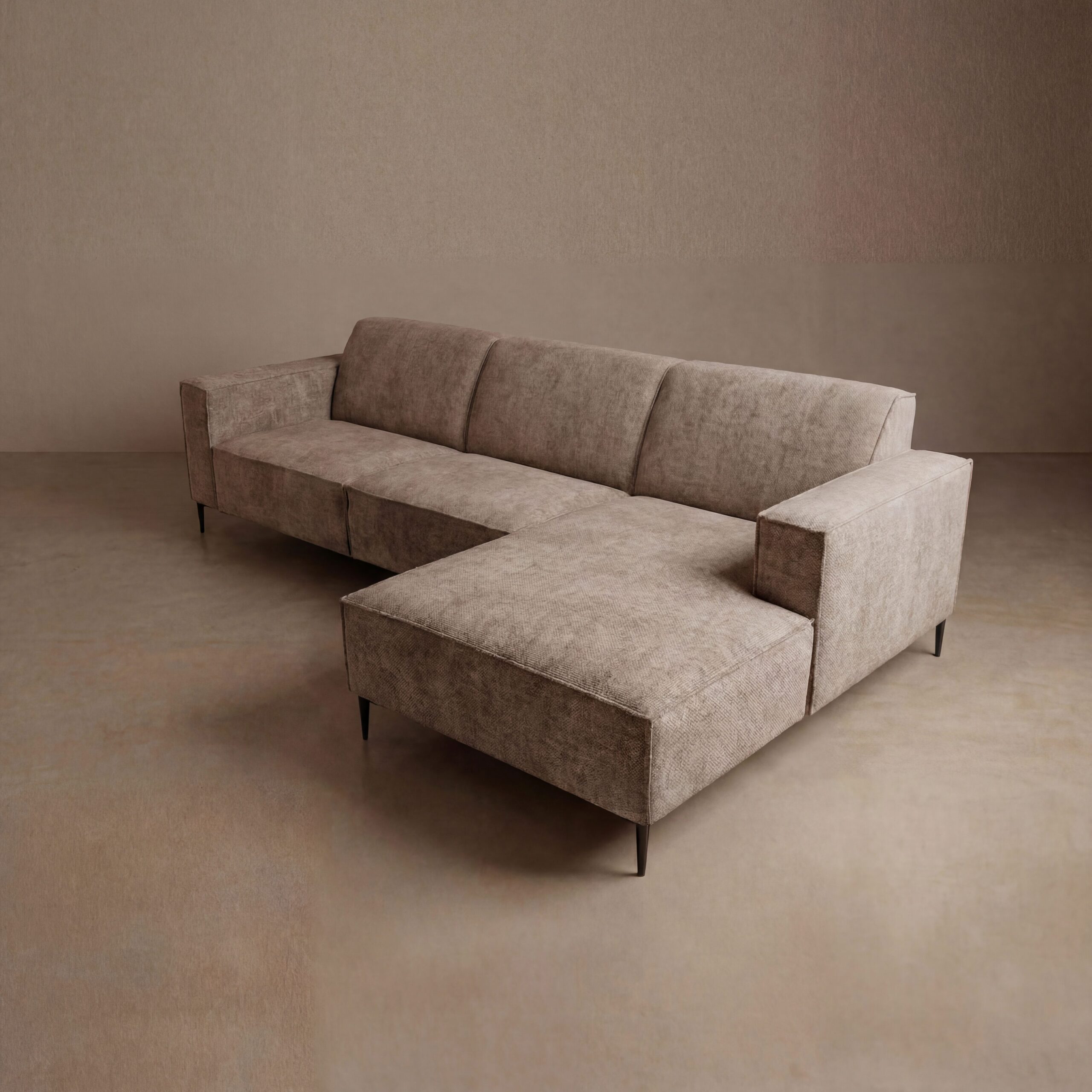 Hoekbank Milaan Rechts Taupe