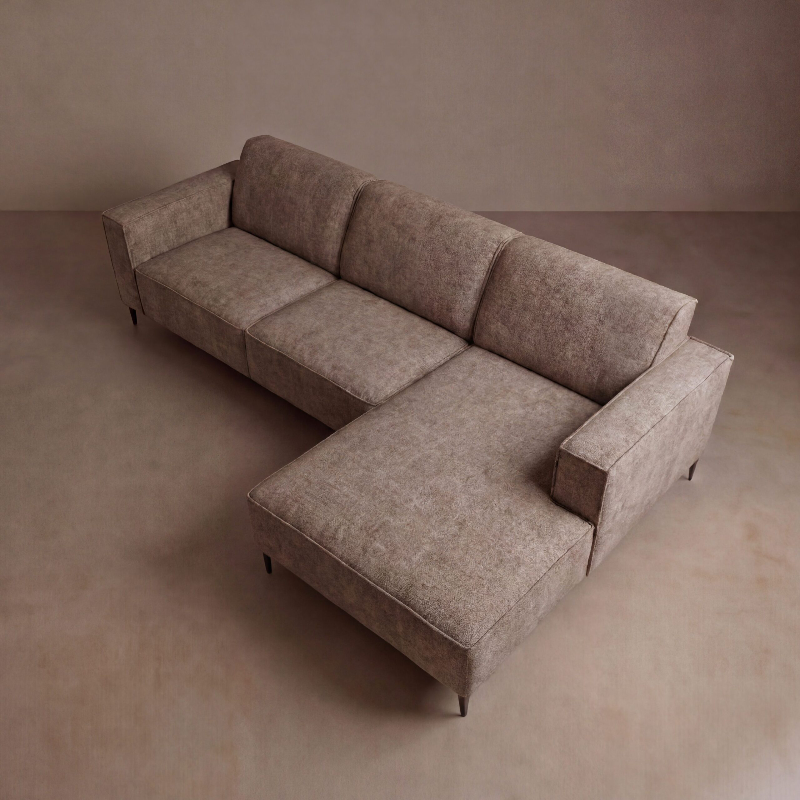 Hoekbank Milaan Rechts Taupe
