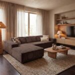 Hoekbank Modena Bruin Links