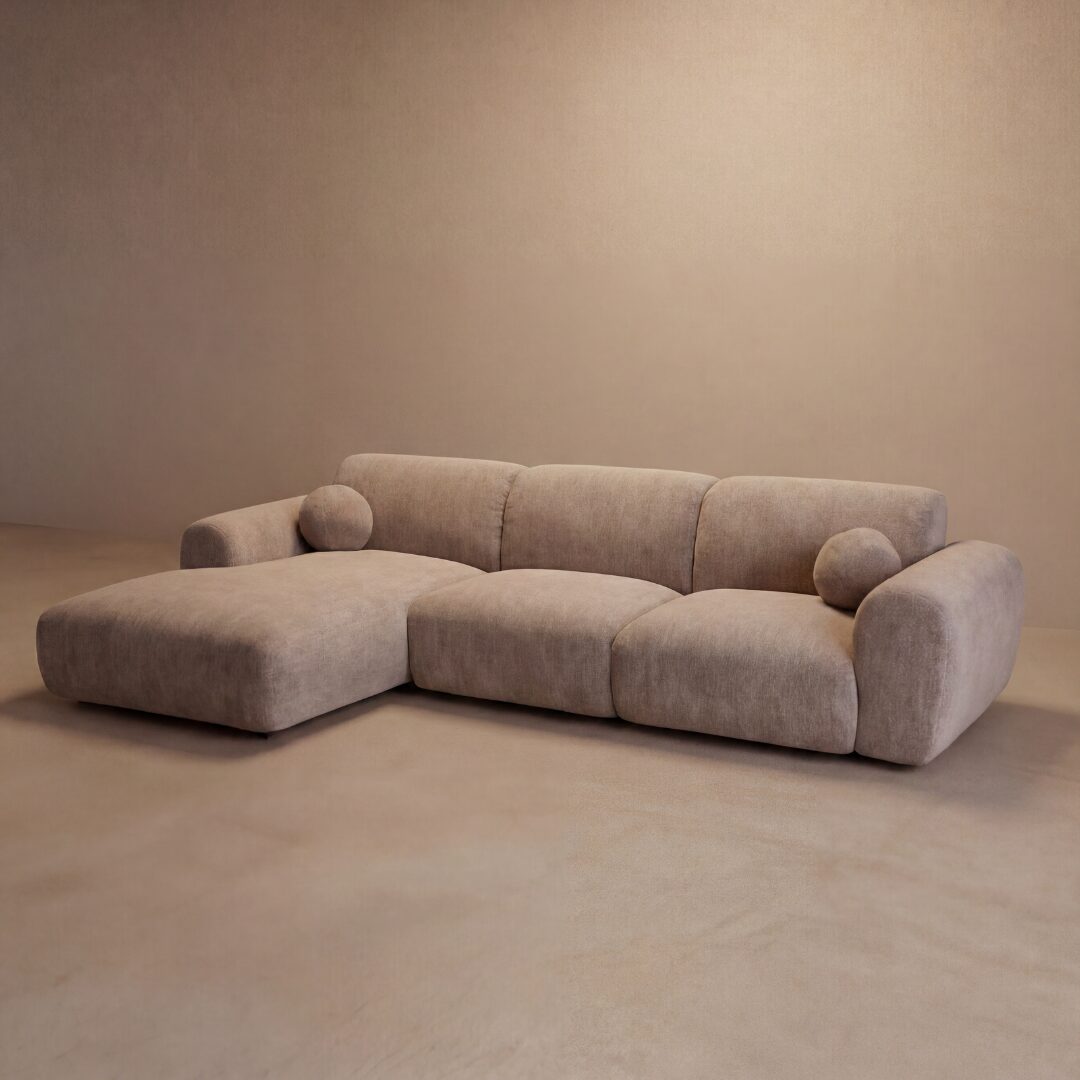 Hoekbank Nova Taupe Links