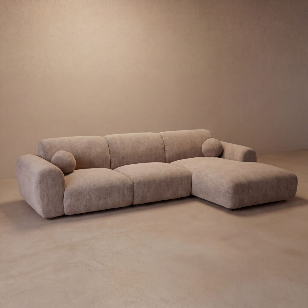 Hoekbank Nova Taupe Rechts