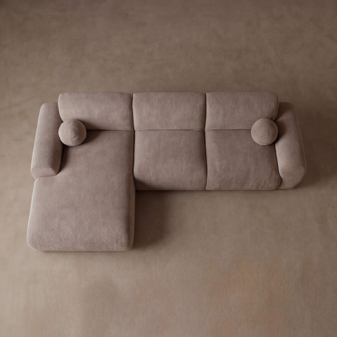 Hoekbank Nova Taupe Links