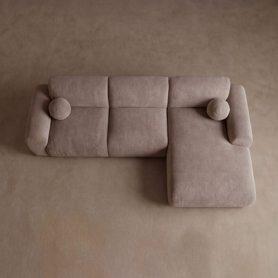 Hoekbank Nova Taupe Rechts