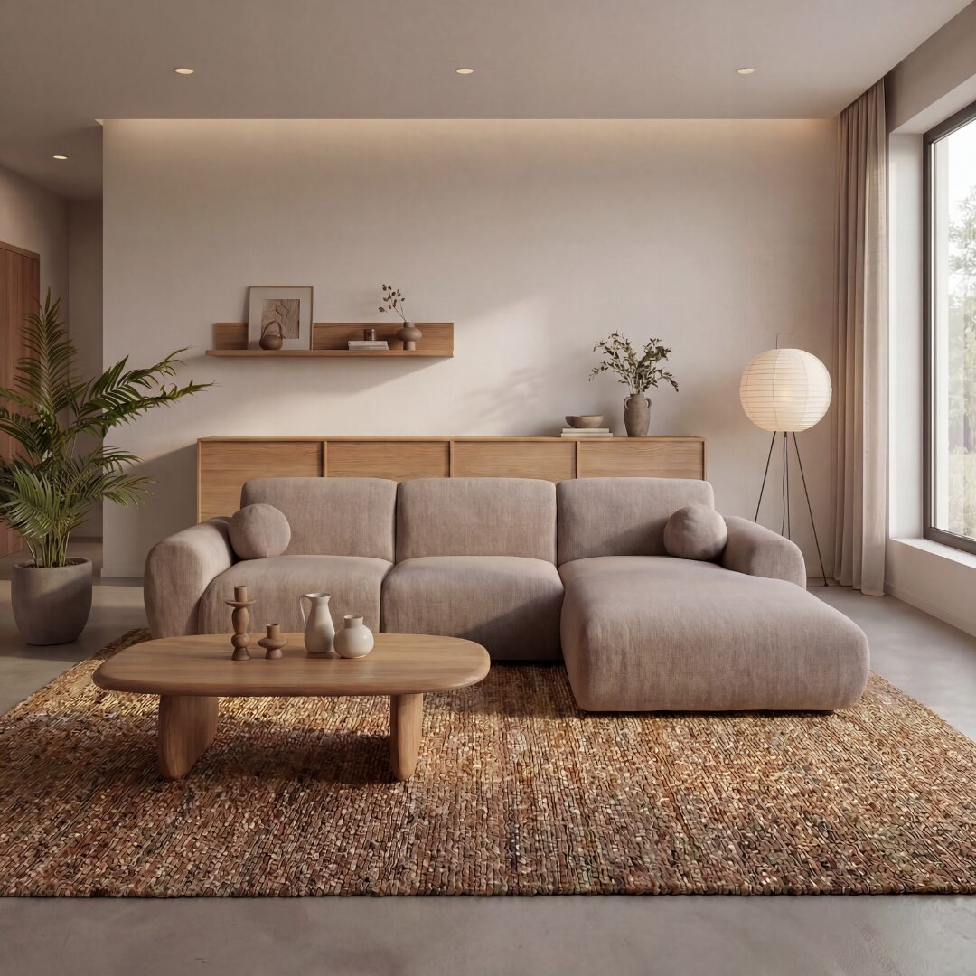 Hoekbank Nova Taupe Rechts
