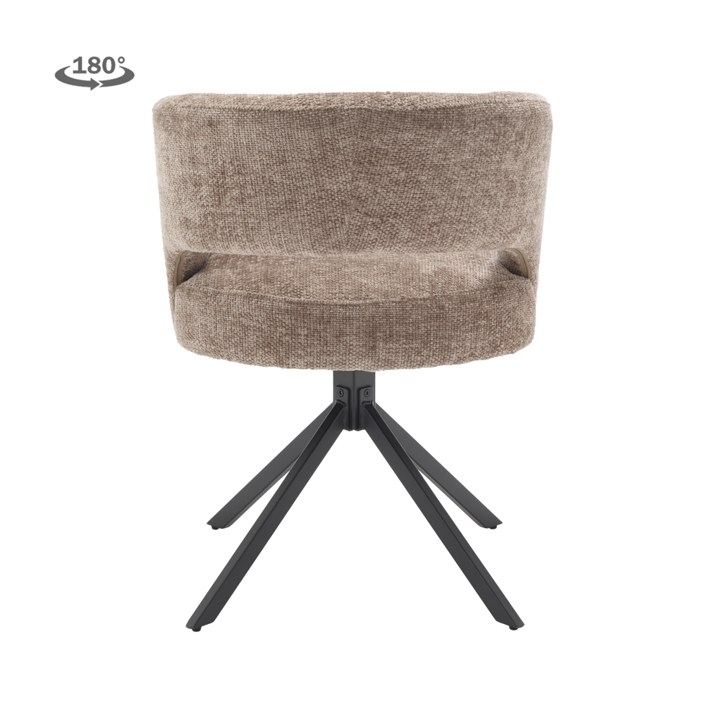 Stoel Mura | Taupe | Zwart Frame