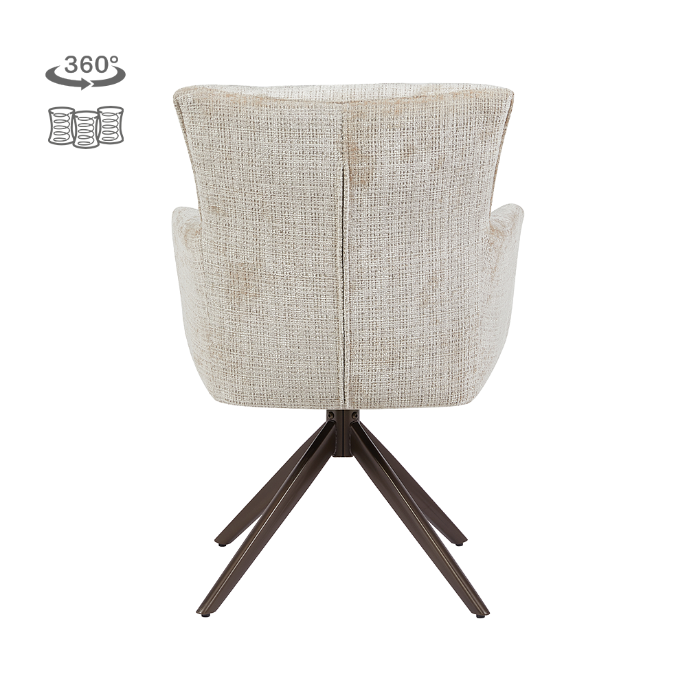 Stoel Bardi | Beige | Brons Frame