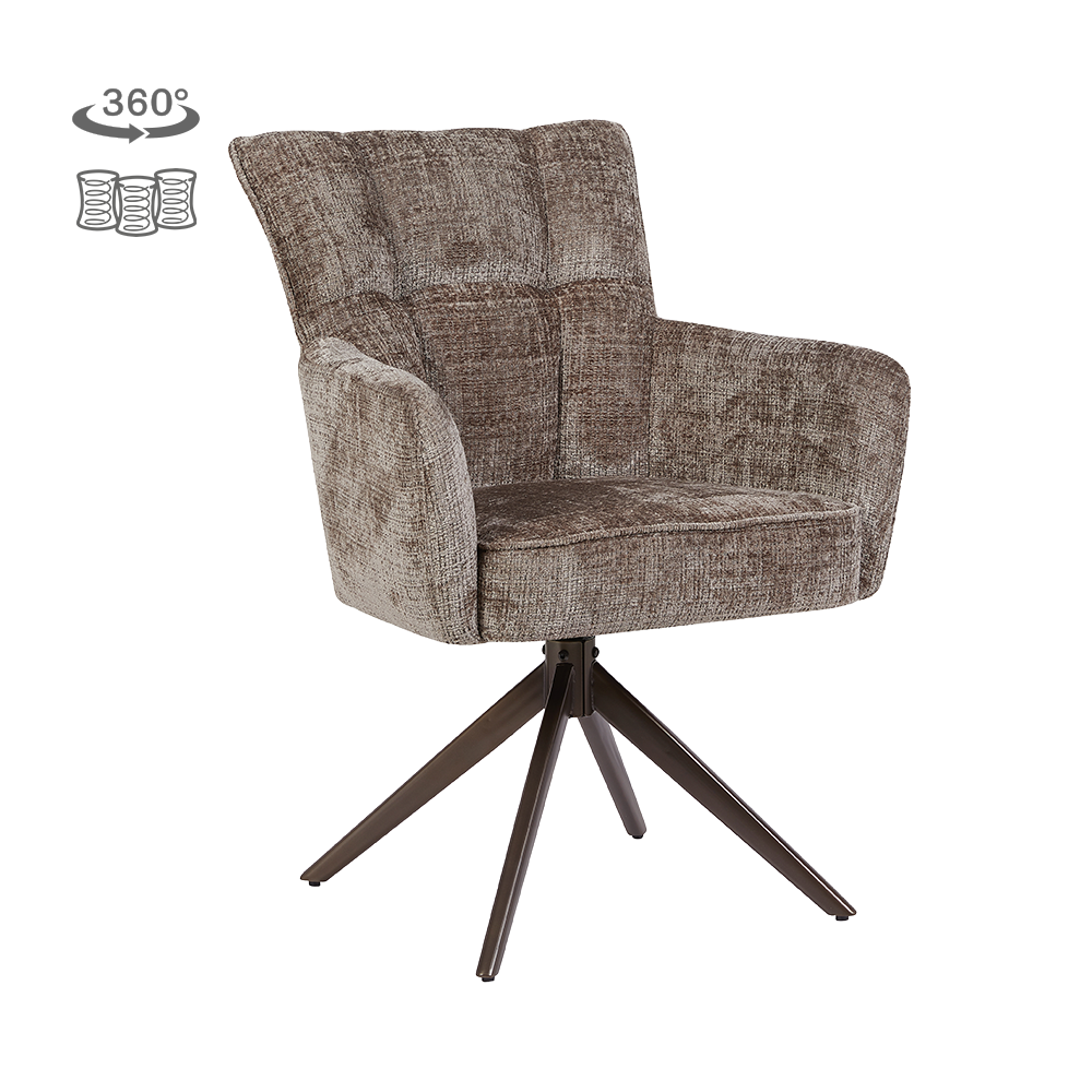 Stoel Bardi | Taupe | Brons Frame