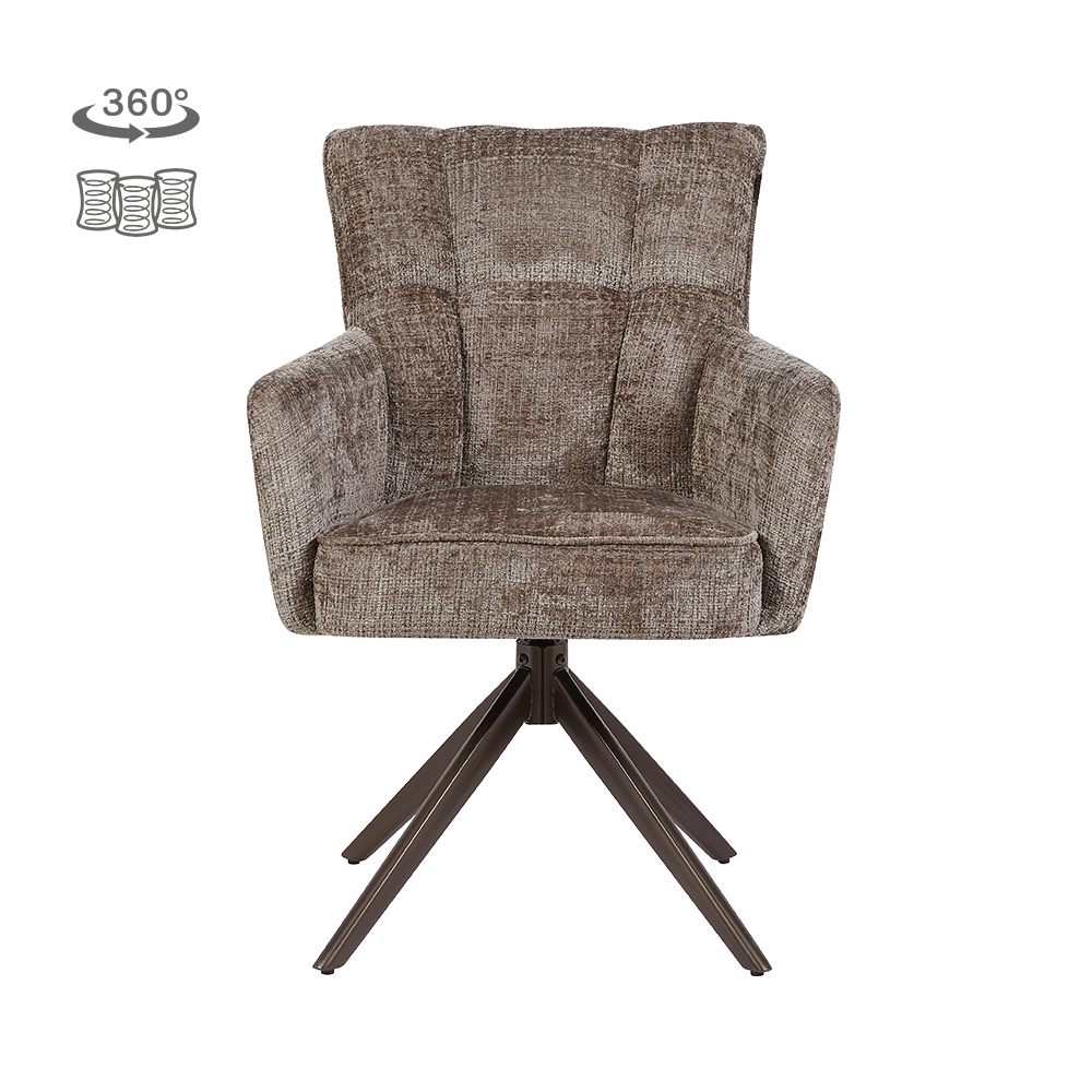 Stoel Bardi | Taupe | Brons Frame