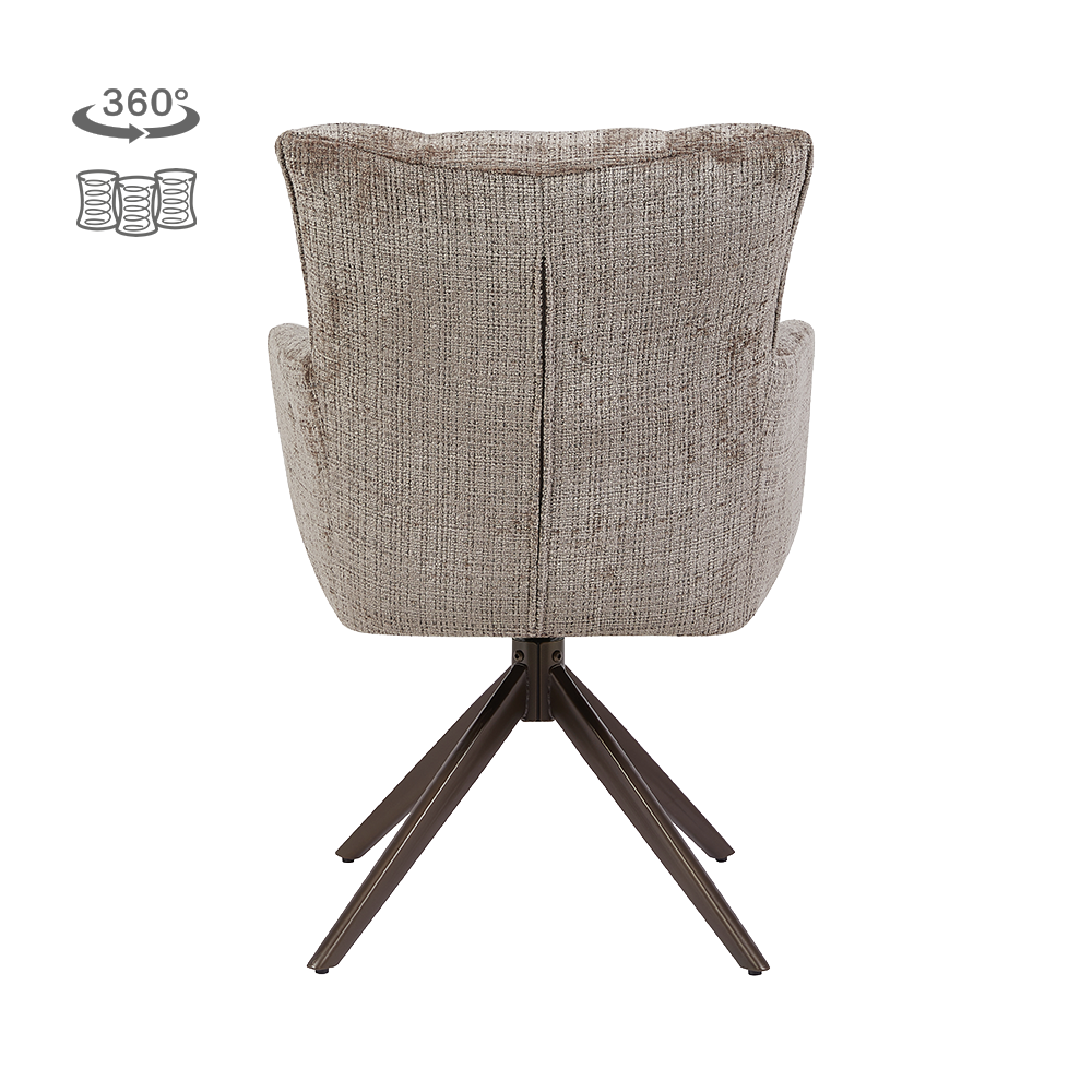Stoel Bardi | Taupe | Brons Frame