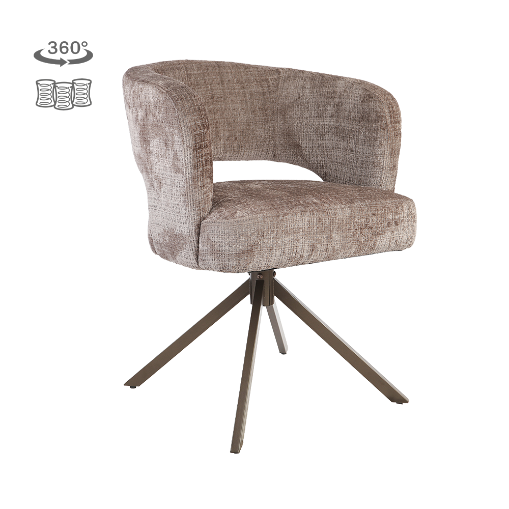 Stoel Mura | Taupe | Brons Frame