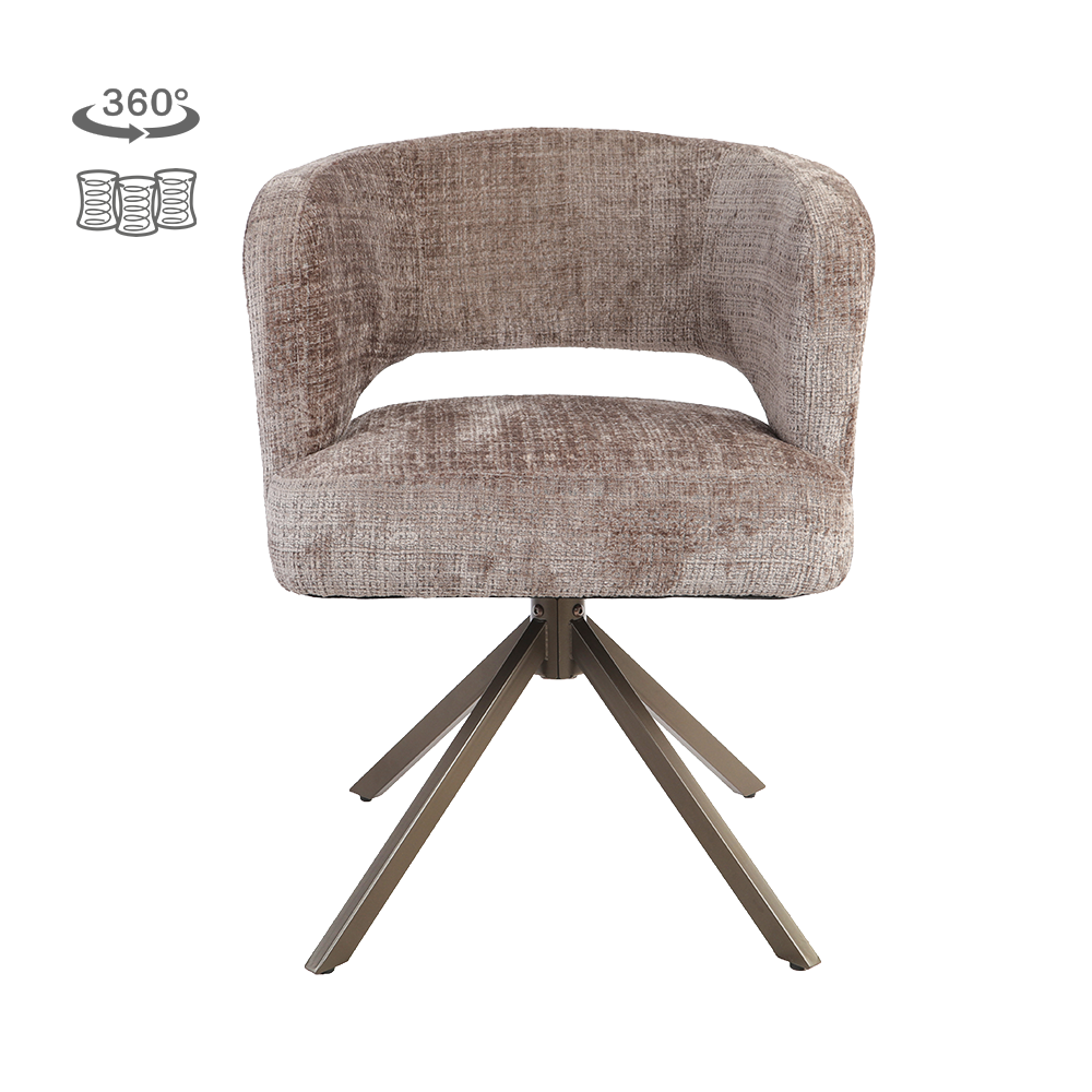Stoel Mura | Taupe | Brons Frame