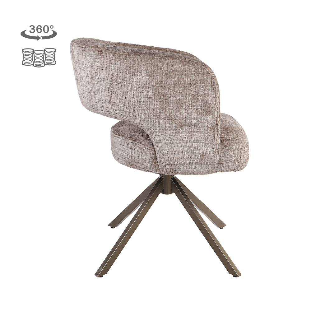Stoel Mura | Taupe | Brons Frame