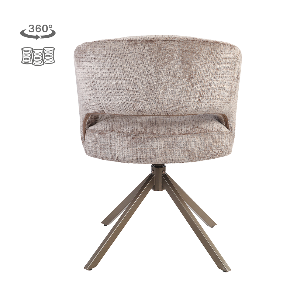 Stoel Mura | Taupe | Brons Frame