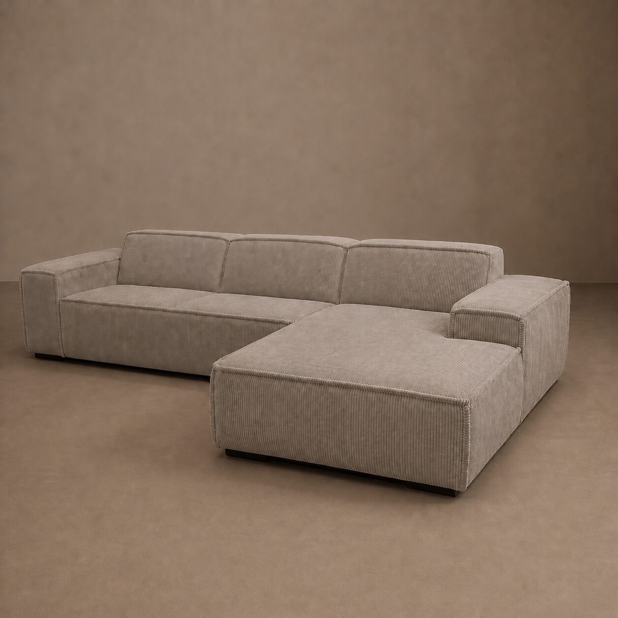 Hoekbank Modena Taupe Rechts