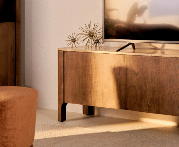 TV Meubel Sevilla 175x40x55cm | Bruin en Marmer